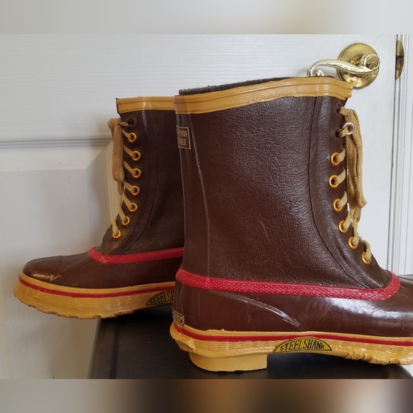 Stormers Steel Shank Men\'s Boots Weatherproof Felt Liner Size 8 Brown Red Trim main image 10